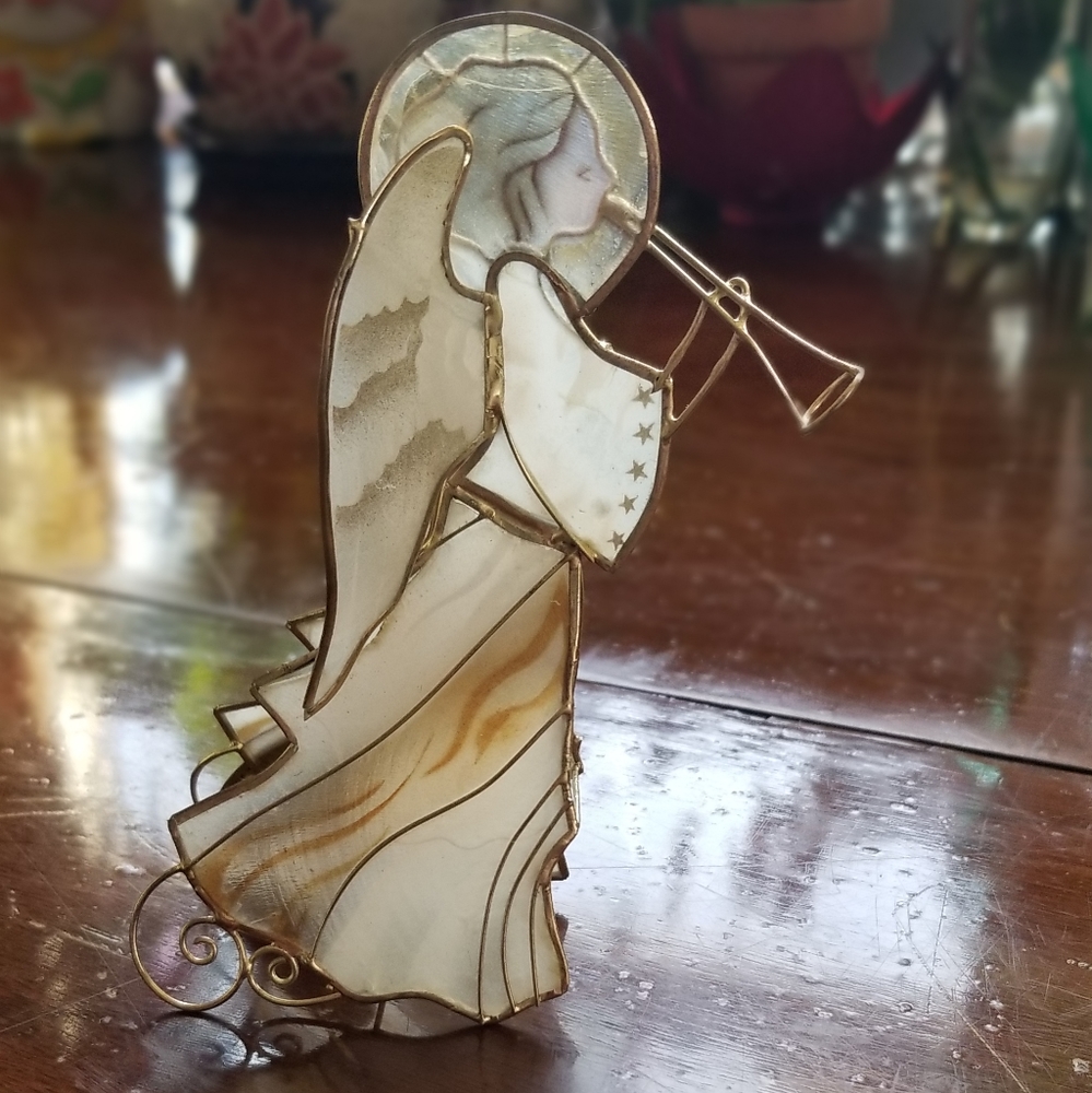 Capiz shell Christmas angel